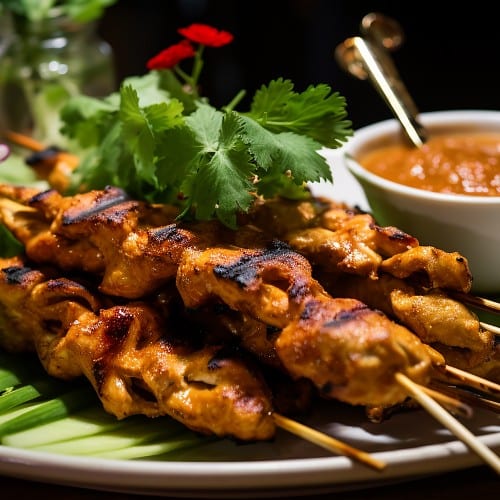 Satay Chicken or Beef.