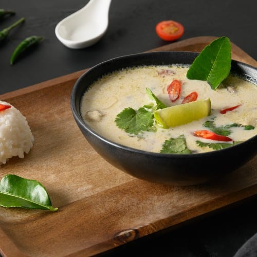 Tom Kha (Thai Hot & Sour Coconut Soup) (Bowl).